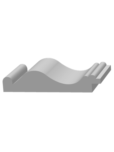 Финишный молдинг с фаской из архитектурного ЛДФ- декора Ультравуд  для настенной панели Ultrawood- Trim 0001