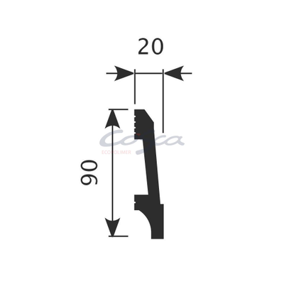 Плинтус PX023 - 90*20*2000мм