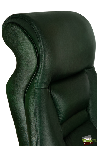 Кресло Прага, кожа/кож.зам. зеленый