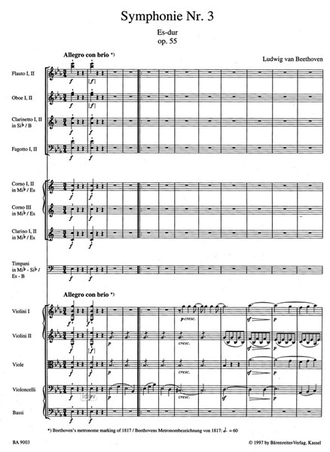 Beethoven Symphony №3 Es-dur, op.55: Full Score