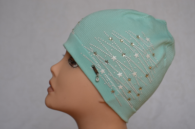 Шапка мятного цвета для фитнеса Vizio Италия 5438