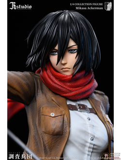Фигурка статуя 1/4 Микаса Аккерман (Mikasa Ackerman GK Statue jr studio)