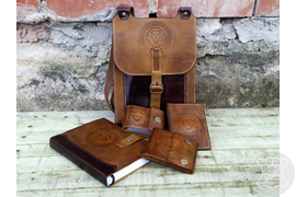 набор аксессуаров из натуральной кожи, подарок руководителю, кожаный ежедневник, ежедневник на заказ