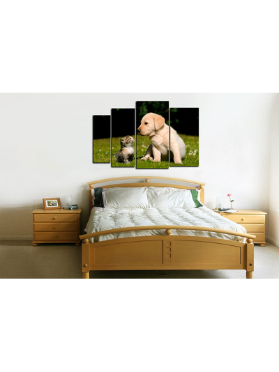 Модульная картина "Маленькие друзья"