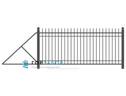 Откатные сварные ворота для забора SZ15-01 купить по цене производителя