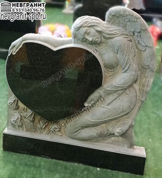 Памятник ангел горизонт сердце на могилу 2