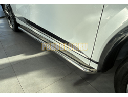 Пороги с накладным листом Папа Тюнинг d53 для Changan CS75 Plus IV 2025-