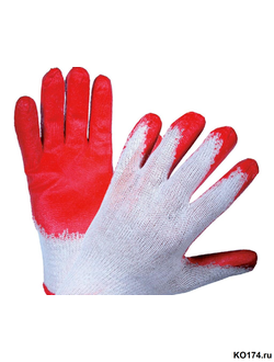 Перчатки с одинарным латексным покрытием