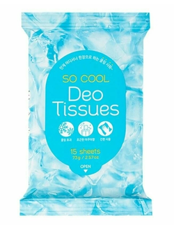 Дезодорирующие салфетки с охлаждающим эффектом So Cool Deo Tissues
