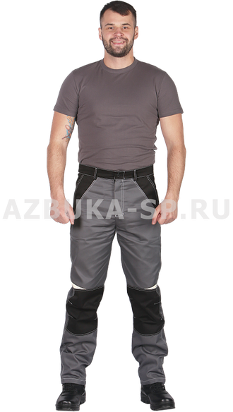 Костюм RANDEK (РАНДЭК), куртка + брюки, тк. Смесовая TC TWILL 80%ПЭ + 20%ХБ, ВО, 265гр/кв.м, цв. серый/черный