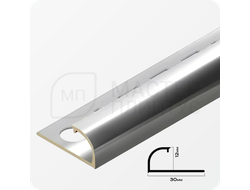 Профиль для плитки С-образный латунный 12 мм NEEXY PVL18-02 CHR Хромированный 2.7 м