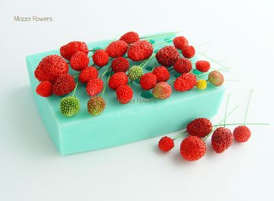 &quot;Земляника лесная и садовая микс  &quot; силиконовый молд
