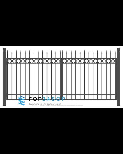 Завод производитель распашных ворот с элементами ковки из металла в Москве