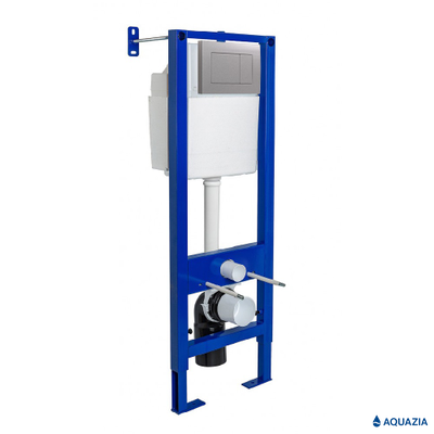 Инсталляция AQUAZIA ATOM 410 для подвесного унитаза, кнопка Atom (Матовый хром)