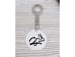Брелок с гравировкой год Кролика №8