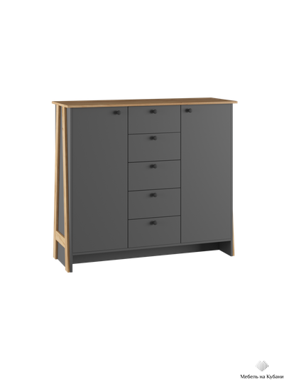 Теодора комплект мебели для гостиной Графит/Дуб крафт