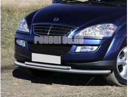 Защита переднего бампера на Ssang Yong Kyron (ссанг йонг курон) двойная труба