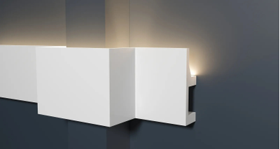 Потолочный плинтус для подсветки DECOR-DIZAYN DD615, из дюрополимера, под покраску, ударопрочный, 2 метра.