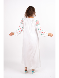 Платье "купальский узор" двухцветка