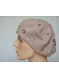 Розовый фетровый берет Vizio Италия 3633 фото