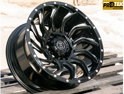 Комплект дисков R17 9,0J ET+0 6*139,7 FBX 192-7 Черный с фрезеровкой (R715)