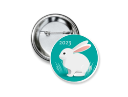Значки закатные год Кролика