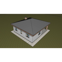 Одноэтажный дом с тремя спальнями 80м² (S90)