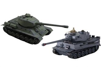 Танковый бой на радиоуправлении T34 vs Tiger Predator / 1:28