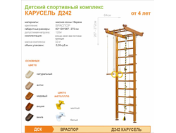 Детский спортивный комплекс КАРУСЕЛЬ Д242 купить в Воронеже