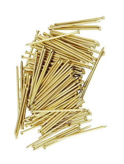 Гвозди финишные 1.4х40мм латунные, упаковка 100 гр
