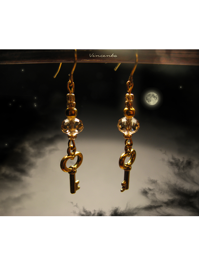 Серьги "Золотой ключик"