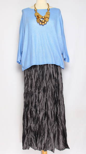 ДЖЕМПЕР "КИМОНО НАКАТ" синий, голубой до р.54