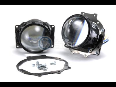 Комплект Hella R New с рамками для замены штатных ксеноновых / галогенных линз автомобиля Mitsubishi Pajero 4 (2006 - 2014)