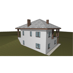 Двухэтажный дом с четырьмя спальнями 141м² (S91)