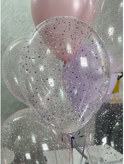 Коробка-сюрприз белая с 7 шариками внутри