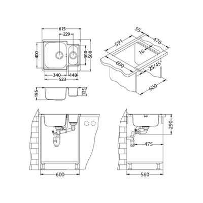 Мойка Alveus Line maxim 50