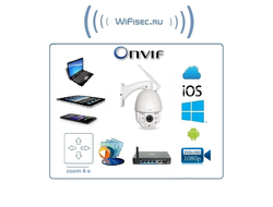 Уличная моторизированная WiFi/LAN телекамера с 4-х кратным оптическим увеличением, с встроенным видеорегистратором (DVR), Full HD 2MP