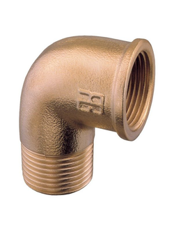 Отвод латунный Guidi Marine 0092#100004 угловой 90° внутренняя и наружная резьба 1/2”