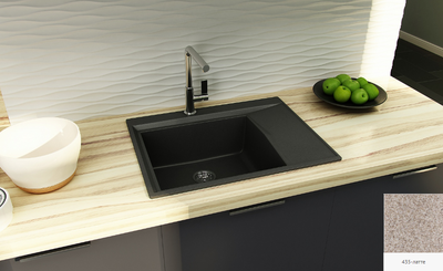 Кухонная мойка Fostogran Юнона 650х510х190мм, 435-Латте