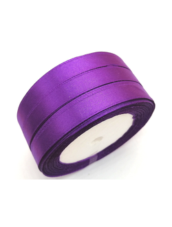 Лента атласная 12 мм, цвет темно сиреневый  арт. 35