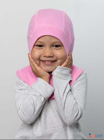 Шапка-шлем 24301-01 95%хлопок 5%лайкра, ярко-розовый 46-48