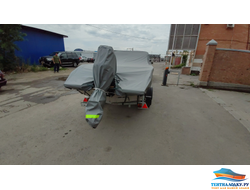 Тент на лодку ВОЛЖАНКА 5.0 FISH- 2020 (с леерами на носу)