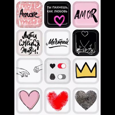 Наклейки эпоксидные прозрачные. 30 штук. 3х3 см.