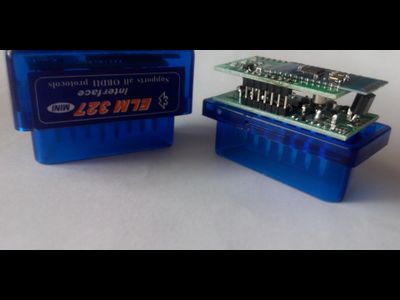 Автомобильный диагностический OBD сканер B02-K версия 1.5/2-платы (ELM327) (blue)