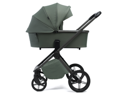 Коляска 2в1 Peppy Monaco Plus, Oliva Green (Зеленый) рама серая
