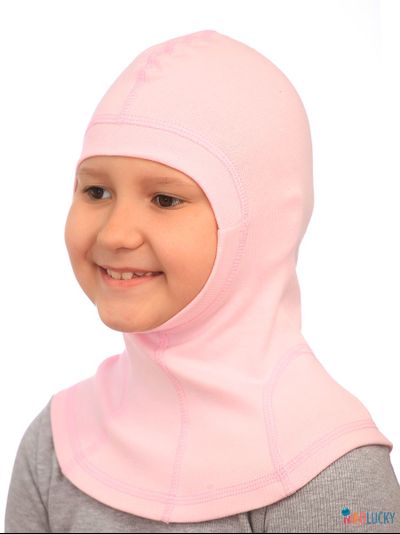 Шапка-шлем 23301-02 95%хлопок 5%лайкра, светло-розовый 42-44