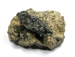 Гранат зеленый (Андрадит) на породе, Россия, Дальнегорск (40*33*30 мм, 49 г) №26881