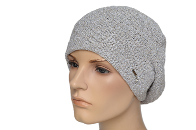 Итальянский серый берет из хлопка Вицио