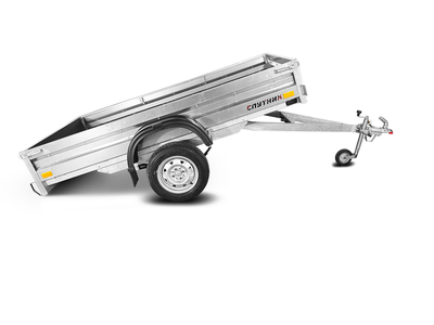 Прицеп «Спутник Moto» (2530x1440x330) оцинкованная рама, с силовым подрамником