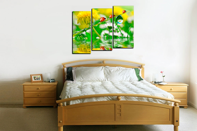 Модульная картина "Семья божьих коровок"